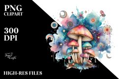 Magical Celestial Mushroom Watercolor Splash Product Image 1