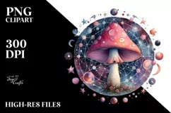 Mystical Mushroom | Celestial | Magic Mushrooms PNG |Tarot Product Image 7