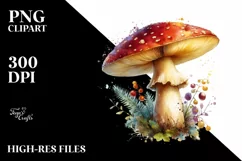 Detailed Magical Mushroom, Transparent PNG Product Image 1