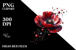 Abstract Glossy Poppy, Transparent PNG Product Image 2