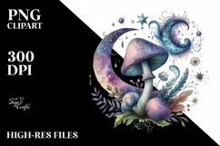Mystical Mushroom | Celestial | Magic Mushrooms PNG |Tarot Product Image 7
