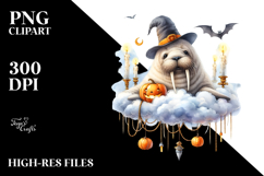 Watercollor Walrus for Halloween Product Image 2