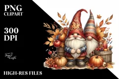 Detailed Autumn Gnome PNG Product Image 3