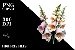 Foxglove with Watercolor Splash PNG Product Image 2