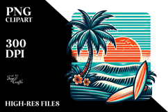 Retro Tropical Tree Surf, 20 oz Tumbler Product Image 2