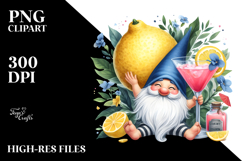 Whimsical Gnome with Cocktail, Transparent PNG Product Image 2