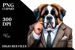 Contempt Saint Bernard with Big Eyes and es | Clipart Product Image 3