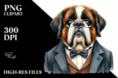 Contempt Saint Bernard with Big Eyes and es | Clipart Product Image 3