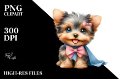 Baby Yorkipoo Watercolor PNG Product Image 2
