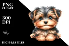 Happy Baby Yorkipoo PNG Product Image 2