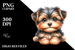 Watercolor Baby Yorkipoo PNG Product Image 2