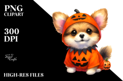 Cute Baby Dog Halloween Scenery Product Image 2