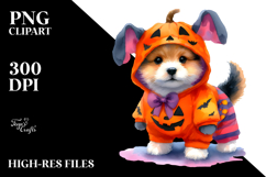 Cute Baby Dog Halloween Scenery Product Image 2