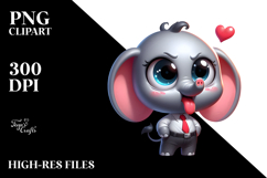 Cartoon Elephant Vector Art PNG Product Image 2