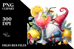 Whimsical Gnome Drinking Cocktail PNG Product Image 2