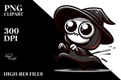 Silly Cartoon Skull Sitting, PNG Product Image 2