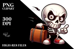 Aggressive Skeletton with Sarcastic Side-Eye PNG Product Image 2