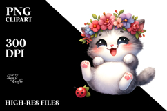 Ridiculously Cute Cat with Flower Crown, Trending on Product Image 2