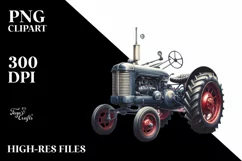 Vintage Tractor with Stars and USA Flag | Sublimation Product Image 1