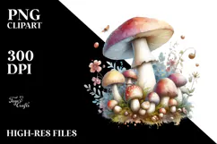 Detailed Pastel Mushroom PNG Product Image 2