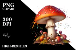 Detailed Pastel Mushroom PNG Product Image 2