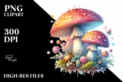 Detailed Shiny Mushroom PNG Product Image 1