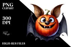Funny Watercolor Halloween Bat Goofy Smile | Sublimation | Product Image 3