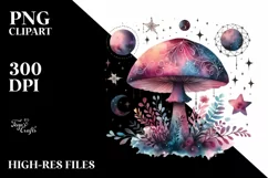 Mystical Mushroom | Celestial | Magic Mushrooms PNG |Tarot Product Image 7