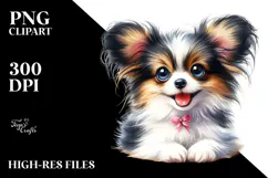 Baby Papillon with Big Eyes, PNG Product Image 2