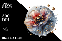 Abstract Glossy Poppy PNG Product Image 2