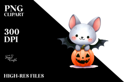 Simple Funny Halloween Clipart PNG Product Image 2