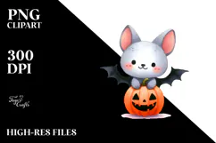 Simple Funny Halloween Clipart PNG Product Image 2