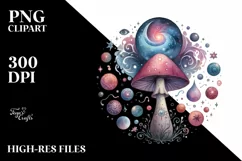 Mystical Mushroom | Celestial | Magic Mushrooms PNG |Tarot Product Image 7