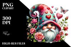 Detailed Valentines Gnome PNG Product Image 2