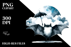 Funny Simple Bat Watercolor Product Image 2