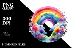 Colorful Rainbow Painting | Sublimation | Clipart Product Image 2