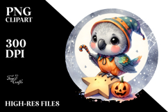 Cute Baby Parrot Dressed for Halloween PNG Product Image 2