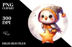 Cute Baby Parrot Dressed for Halloween PNG Product Image 2