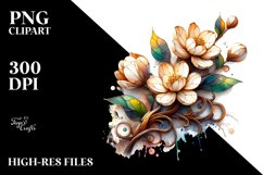 Abstract Wooden Jasmine | Clipart Product Image 1