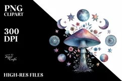 Mystical Mushroom | Celestial | Magic Mushrooms PNG |Tarot Product Image 7