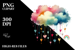 Smiling Cloud Hearts PNG Product Image 2