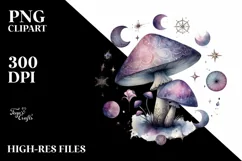 Mystical Mushroom | Celestial | Magic Mushrooms PNG |Tarot Product Image 7