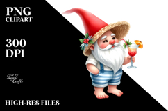 Gnome with Summer Cocktail, PNG Product Image 2