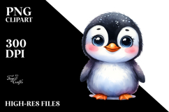 Baby Penguin Standing Up Human Like | Sublimation | Clipart Product Image 2