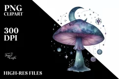 Mystical Mushroom | Celestial | Magic Mushrooms PNG |Tarot Product Image 7