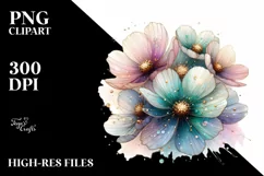 Detailed Pastel Shiny Cosmos PNG Product Image 3
