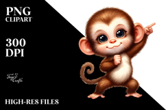 Funny Baby Monkey Dancing PNG Product Image 2