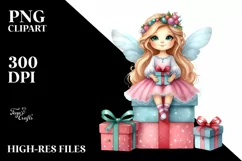Whimsical Fairy Sitting Top PNG Product Image 1