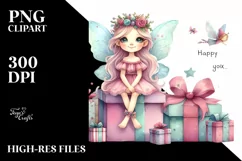 Whimsical Fairy Sitting Top PNG Product Image 3