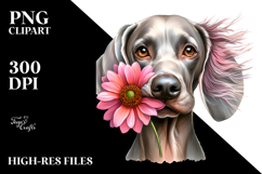 Weimaraner Funny Haircut Flower Mouth | Sublimation | Product Image 2
